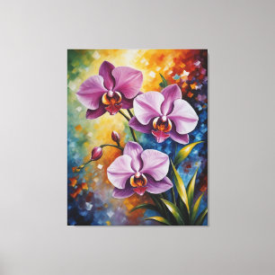 Toile un tableau de fleurs violettes