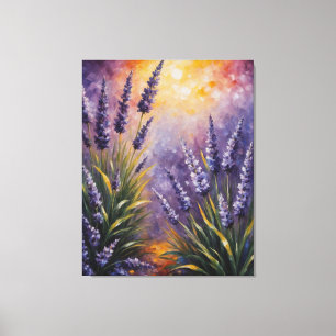 Toile un tableau de fleurs violettes vintage