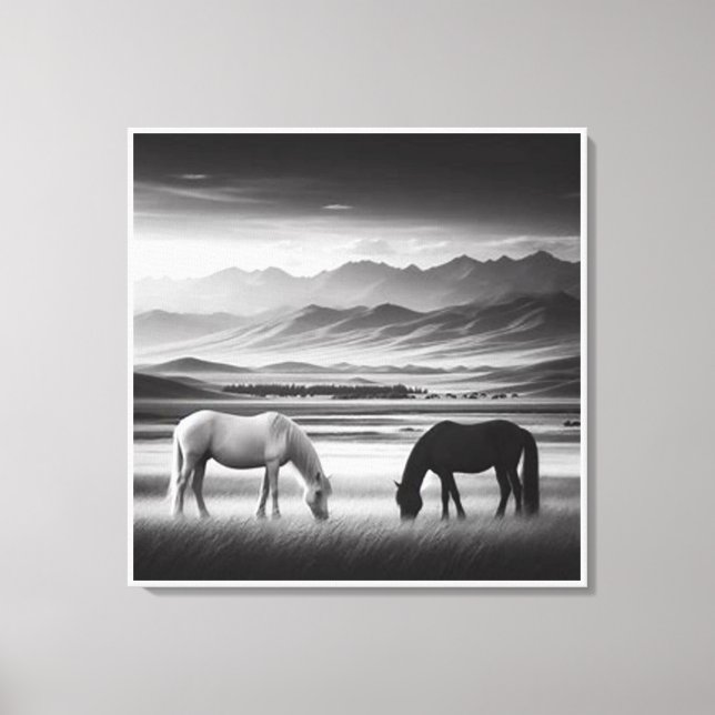 Toile Un tableau de qualité avec un design hippique et u (Recto)