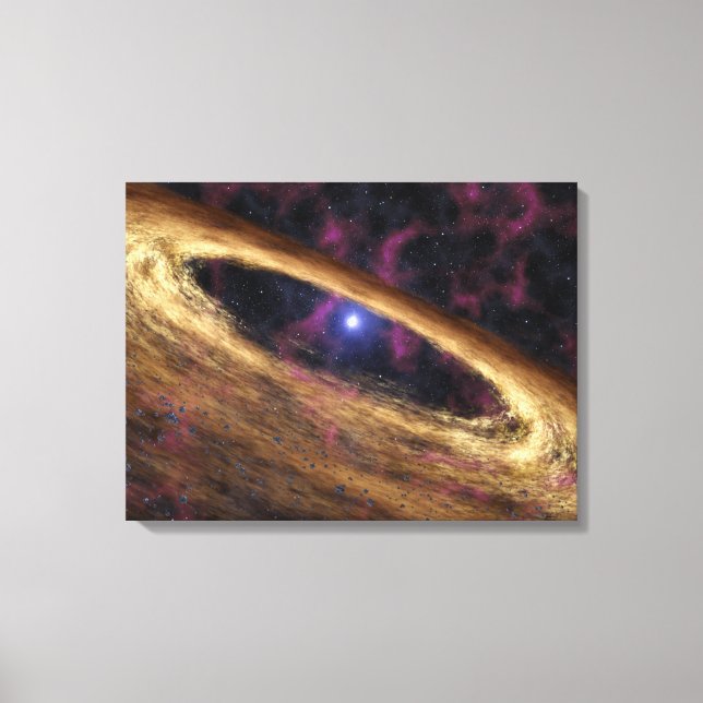 Toile Un type d'étoile morte appelée pulsar (Recto)