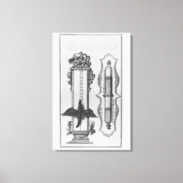 Toile Un vieux clepsydras, illustration (Recto)