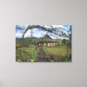 Toile Un village dans les Hautes Terres, Goroka, Papouas