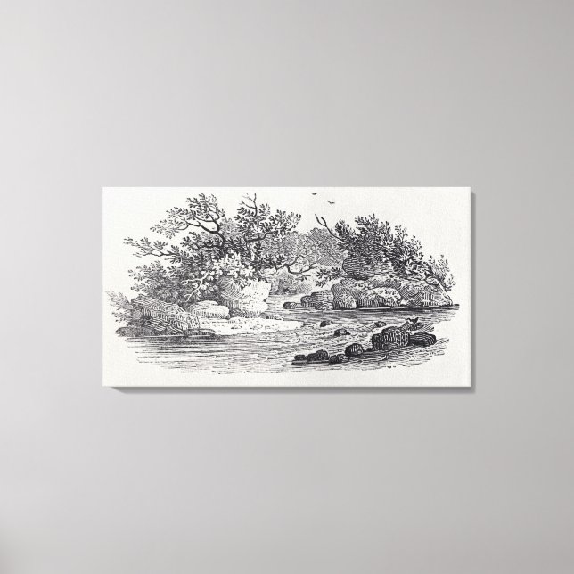 Toile Un virage dans la rivière de 'Histoire de la Grand (Recto)