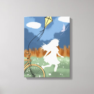 Toile Une aile devant I – Liberté et jeu de l'enfance