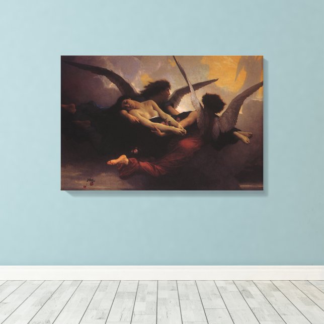 Toile Une âme emmenée au ciel par Bouguereau (Insitu (Plancher de Bois))