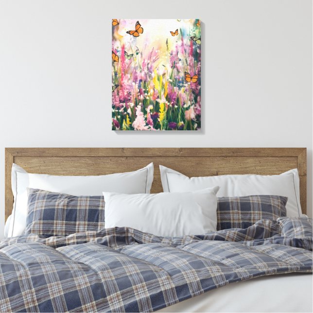 Toile Une aquarelle représentant le champ Fleur sauvage (Insitu(Chambre))