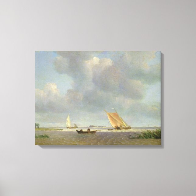 Toile Une brise fraîche sur l'Elbe, vers 1830 (Recto)