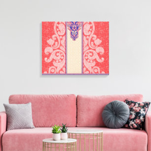 Toile une carte au coeur rouge