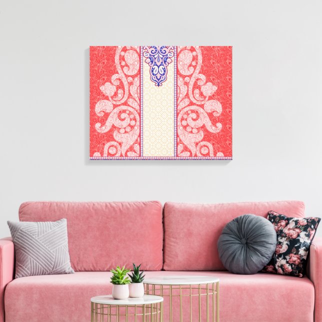 Toile une carte au coeur rouge (Insitu(Salon))