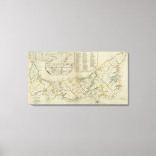 Toile Une carte de l'île de St John