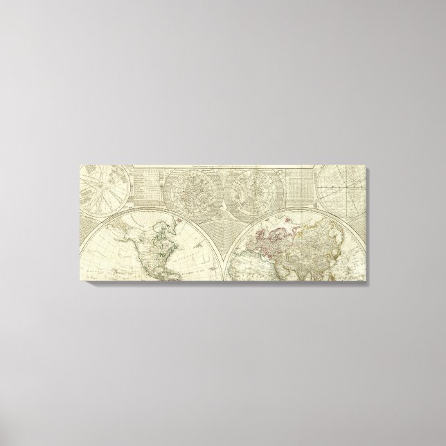 Toile Une carte générale du monde ou du globe terrestre (Recto)