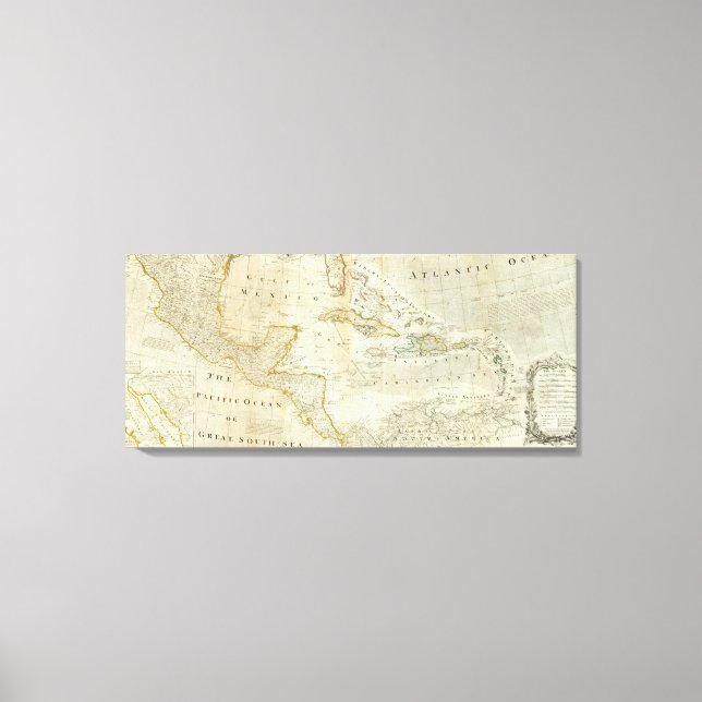 Toile Une Carte Précise De La Section Sud De L'Amérique  (Recto)