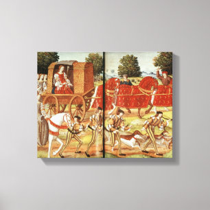 Toile Une chasse, illustration des épîtres d'Ovid