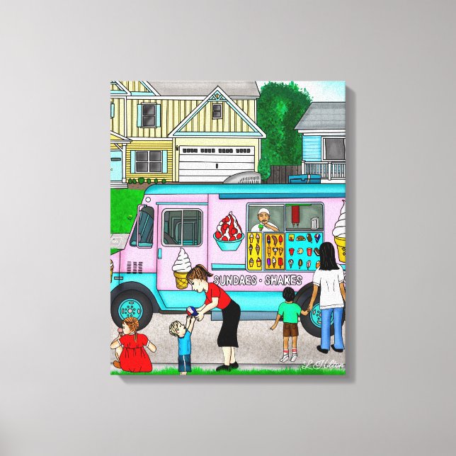 Toile Une chaude journée d'été | Une illustration fantas (Recto)