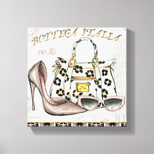 Toile Une chaussure, un sac et une paire de lunettes (Recto)