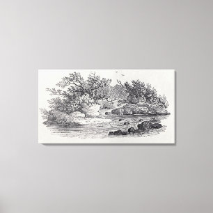 Toile Une courbure en rivière de la 'histoire des