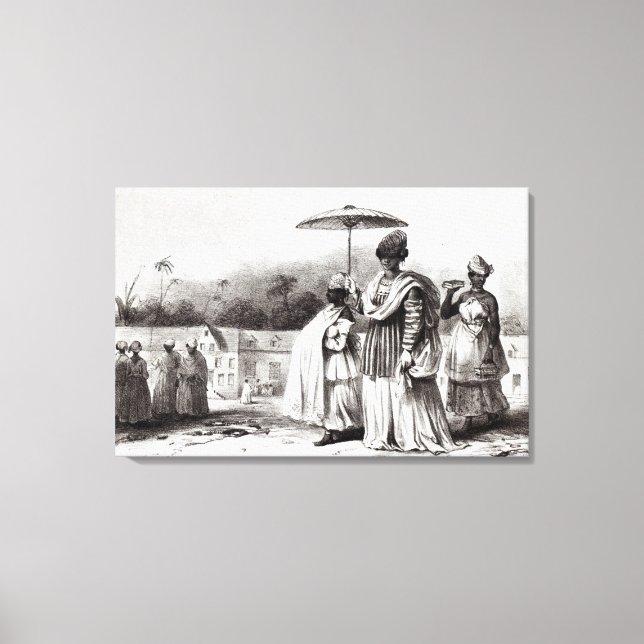 Toile Une dame emmène l'enfant au baptême (Recto)
