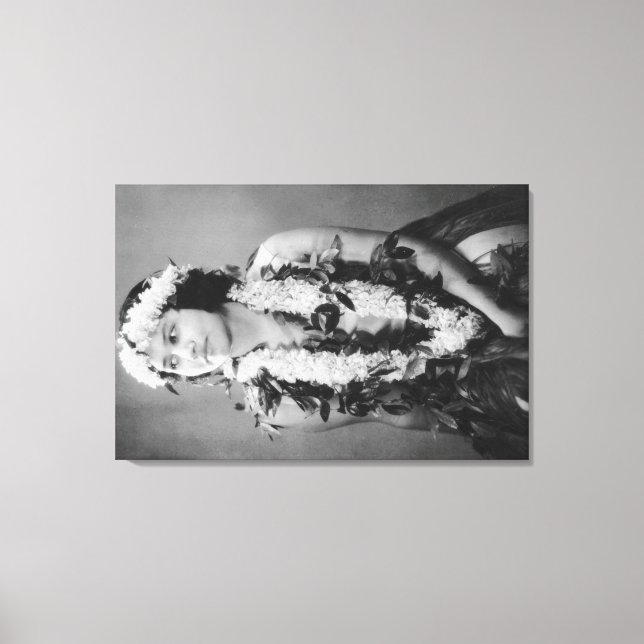 Toile Une danseuse hawaïenne de Hula Photo Hawaii (Recto)