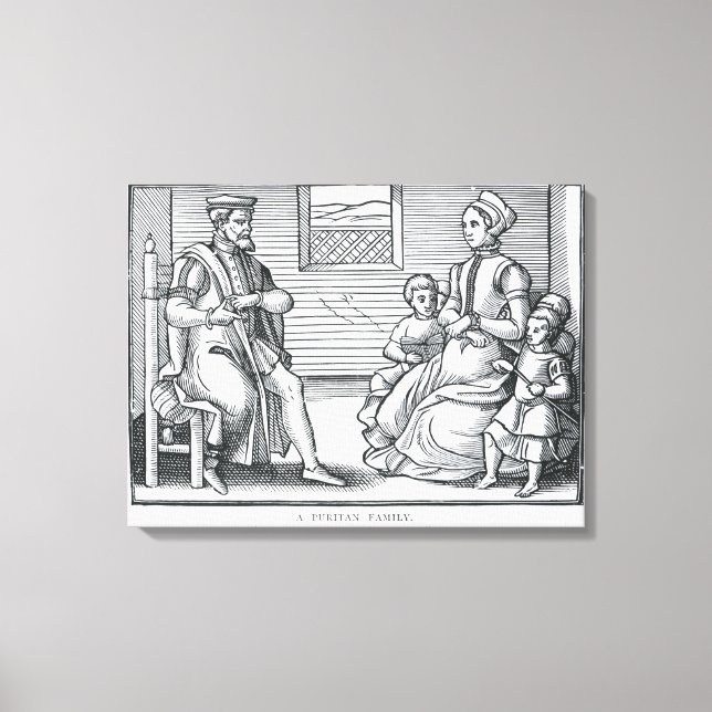 Toile Une famille puritaine (Recto)
