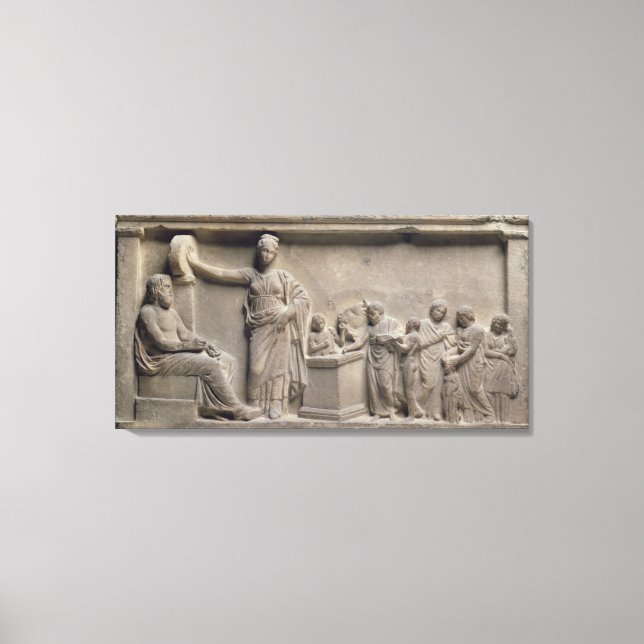 Toile Une famille sacrifiant un taureau à Asclepius (Recto)