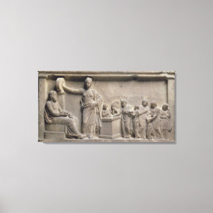 Toile Une famille sacrifiant un taureau à Asclepius