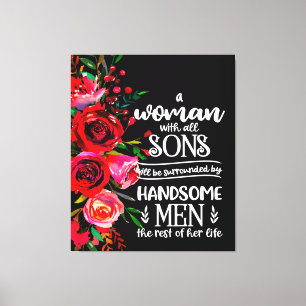 Toile Une femme avec le cadeau de tous les fils, l'idée