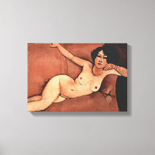Toile Une Femme D'Amedeo Modigliani Sur Un Canapé
