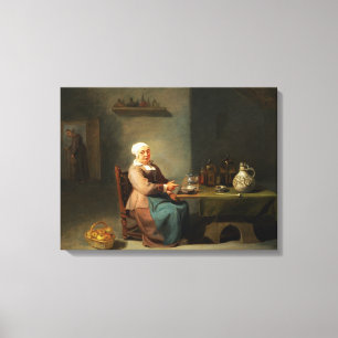Toile Une femme dans une cuisine