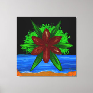 Toile Une floraison silencieuse au paradis