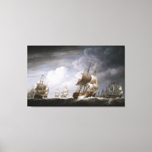 Toile Une flotte d'Indiens de l'Est en mer par Nicholas