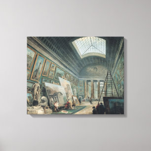 Toile Une galerie de musée avec l'art romain antique