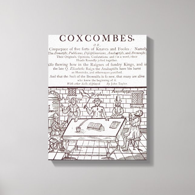 Toile Une grappe de Coxcombes' par John Taylor (Recto)
