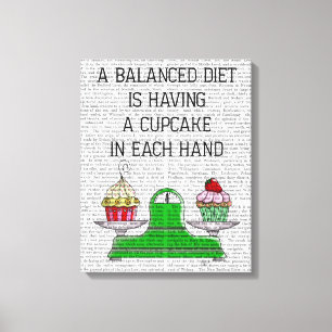 Toile Une illustration d'alimentation équilibrée
