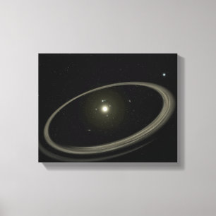 Toile Une jeune étoile cerclée par les planètes norma