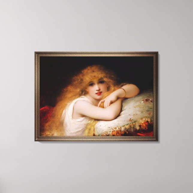 Toile Une jeune femme de loisirs par Pierre Coomans (Recto)