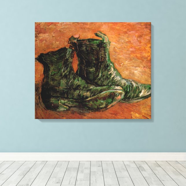 Toile Une paire de chaussures par Vincent van Gogh (Insitu (Plancher de Bois))