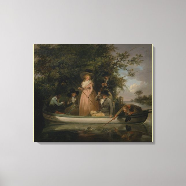 Toile Une partie à la pêche par George Morland (Recto)