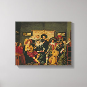 Toile Une partie musicale, c.1625