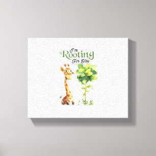 Toile Une petite girafe mignonne avec l'arbre, en vous e