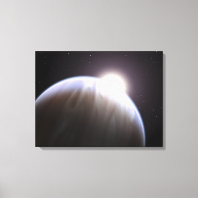 Toile Une planète extrasolaire avec son étoile parente (Recto)