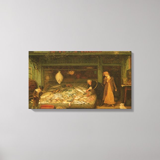 Toile Une poissonnerie par Frederick Walker (Recto)