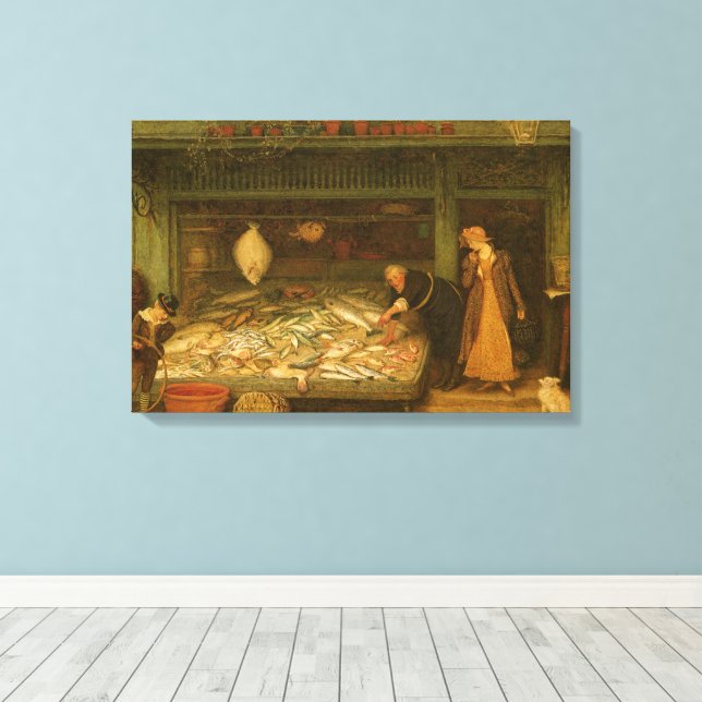 Toile Une poissonnerie par Frederick Walker (Insitu (Plancher de Bois))