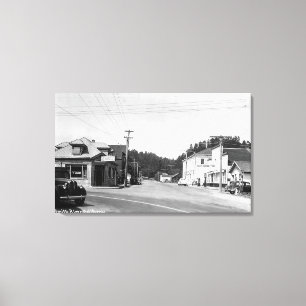 Toile Une scène de coin de la rue