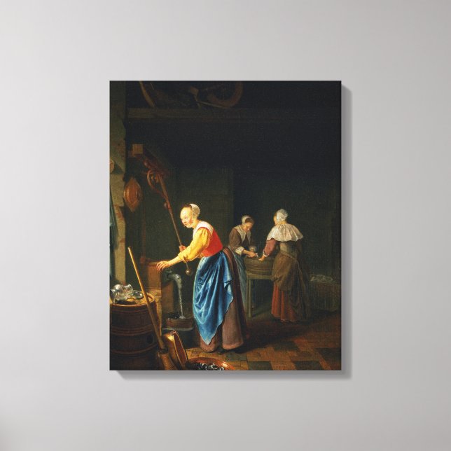 Toile Une Scène De Cuisine (Recto)