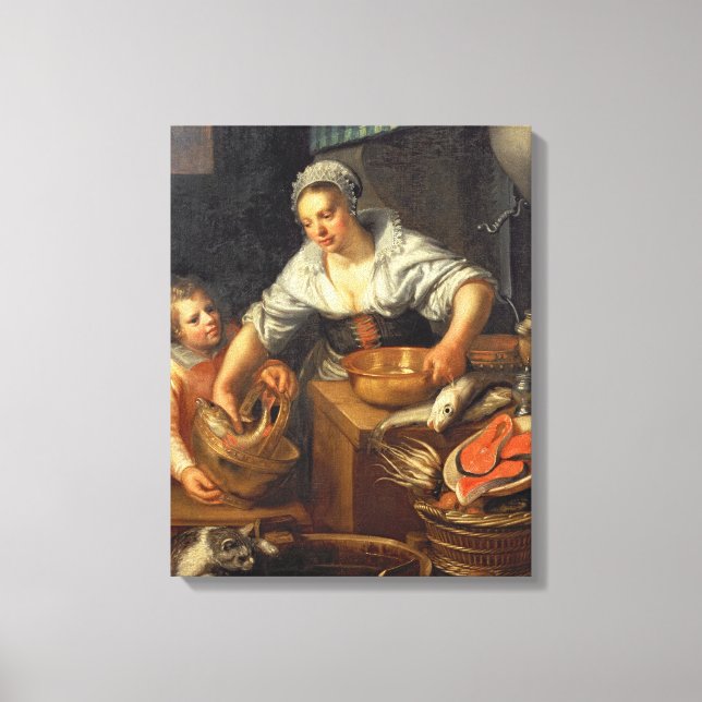 Toile Une Scène De Cuisine (Recto)