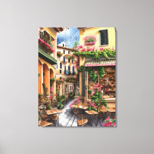 Toile Une scène de rue italienne Ephemera Design Series