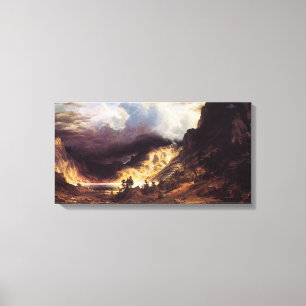 Toile Une tempête dans les Roches, Bierstadt Albert