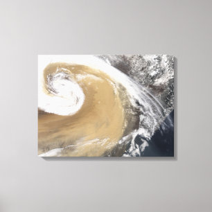 Toile Une tempête de poussière asiatique traverse le Pac