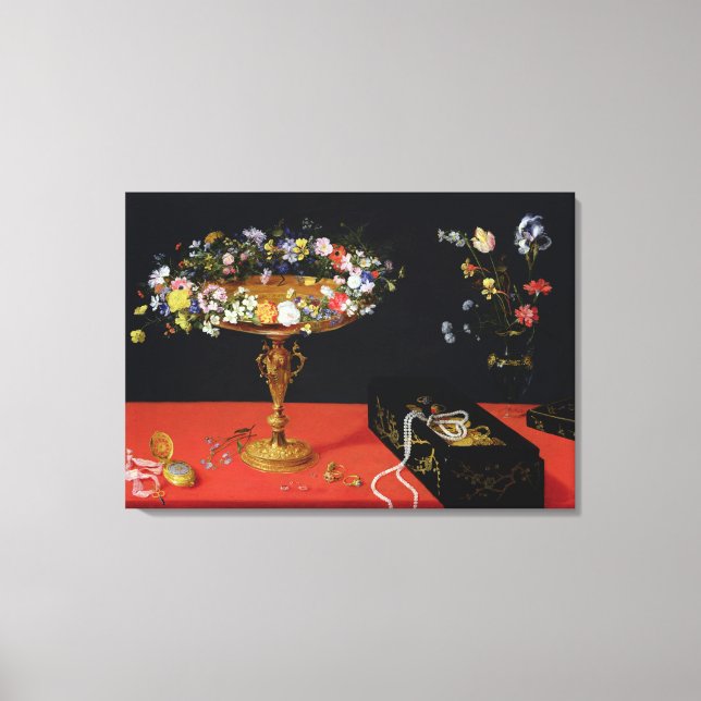 Toile Une vie morte d'une Tazza aux fleurs (Recto)