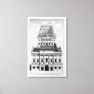 Toile Une vue de perspective de la Banque d'Angleterre